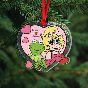 Couple Gift, Personalized Acrylic Ornament, Frog And Piggy Couple Ornament, Christmas Gift 03QHHN141023 - Ornament - GoDuckee