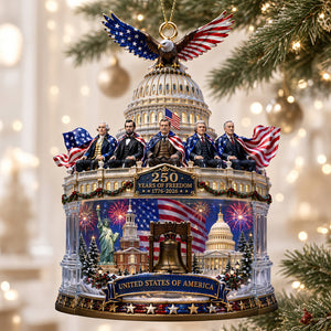 Free Dome Acrylic Ornament, Personalized Gifts For Patriots 05qhdt310826