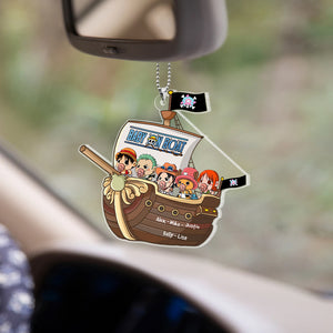 Personalized Gift For Parents Car Ornament Baby On Boat 04KAHN120124 - Ornament - GoDuckee
