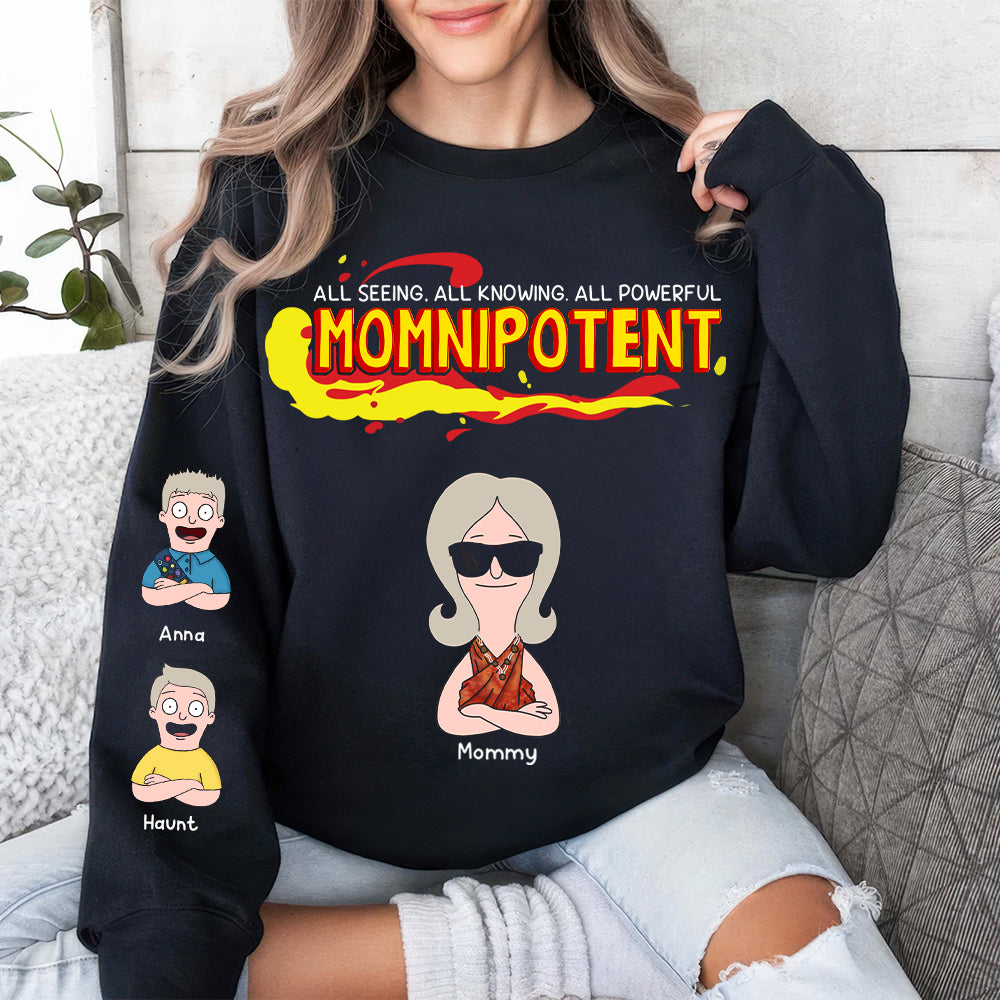 Personalized Gifts For Mom 3D Shirt, Momnipotent & Little Kids 02TOLU120325HG - AOP Products - GoDuckee