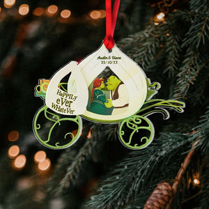 Happily Ever Whatever, Couple Gift, Personalized Acrylic Ornament, Green Couple Ornament, Christmas Gift 04QHHN211023 - Ornament1 - GoDuckee