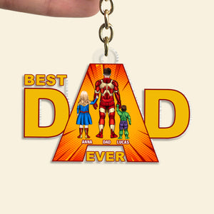 Personalized Gifts For Dad Keychain 02totn140325pa Best Dad Ever - Keychains - GoDuckee