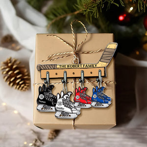 Personalized Gifts For Family Love Ice Hockey Acrylic Ornament 02HUQN221024 - Ornament - GoDuckee