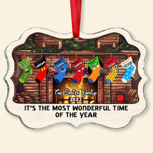 Socks - It's The Most Wonderful Time Of The Year 07ACDT071123 Personalized Ornament, Gifts For Family - Ornament - GoDuckee