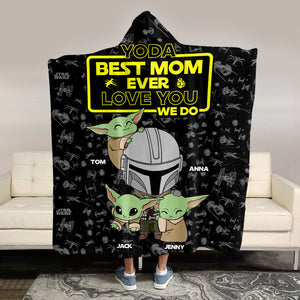 Personalized Gifts For Mom Wearable Blanket Hoodie Best Mom Ever 03katn070324hh Mother's Day Gifts - Blankets - GoDuckee