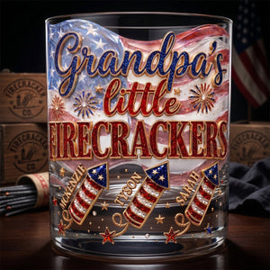 Firecrackers Drinking Glass - Personalized Gifts For Grandpas 052padt300526 - Glass - GoDuckee