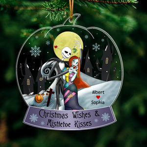 Personalized Gifts for Couple, Cartoon couple under the mistletoe acrylic ornament 03TOQN130824 - Ornament - GoDuckee