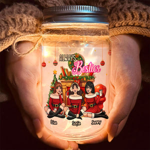 Personalized Gifts For Besties, Christmas Jar Light 02XQMH081024HH - Drink Jar - GoDuckee