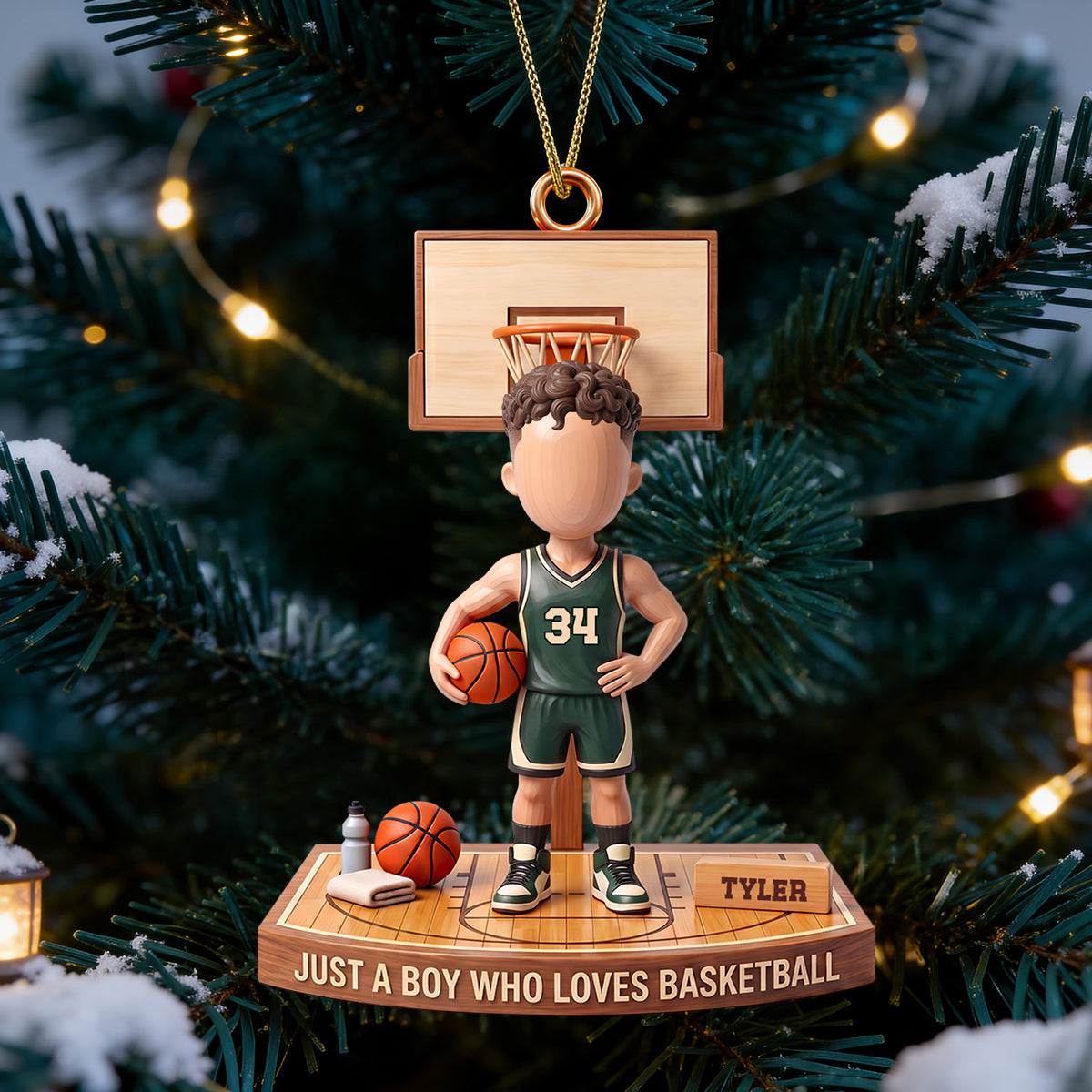 Basketball Boy Christmas Ornament - Personalized Gifts For Christmas 03ttdt250926 - Ornament - GoDuckee
