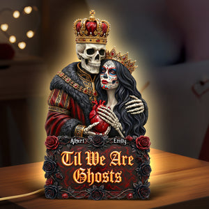 Gothic Skeleton Couple Acrylic Light Box – Personalized Gifts For Couple 04huqn091225 - Light Box - GoDuckee
