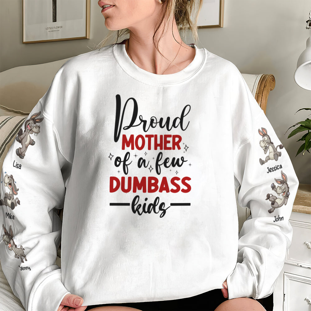 Proud Family Of A Few Dumba** Kids, Gift For Family, Personalized 3D Shirt, Donkey Kids Shirt - AOP Products - GoDuckee