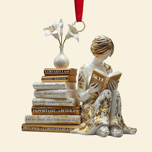 Book Girl Acrylic Ornament - Personalized Gifts For Book Lovers 01tgta101125 - Ornament - GoDuckee