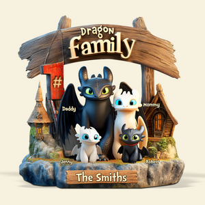 Dragon Family Acrylic Plaque - Personalized Gifts For Family 04TGPU080525 - Shaped Plaques - GoDuckee