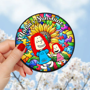 Personalized Gifts For Autism Mom Stained Glass 03kaqn250225hh - Ornament - GoDuckee