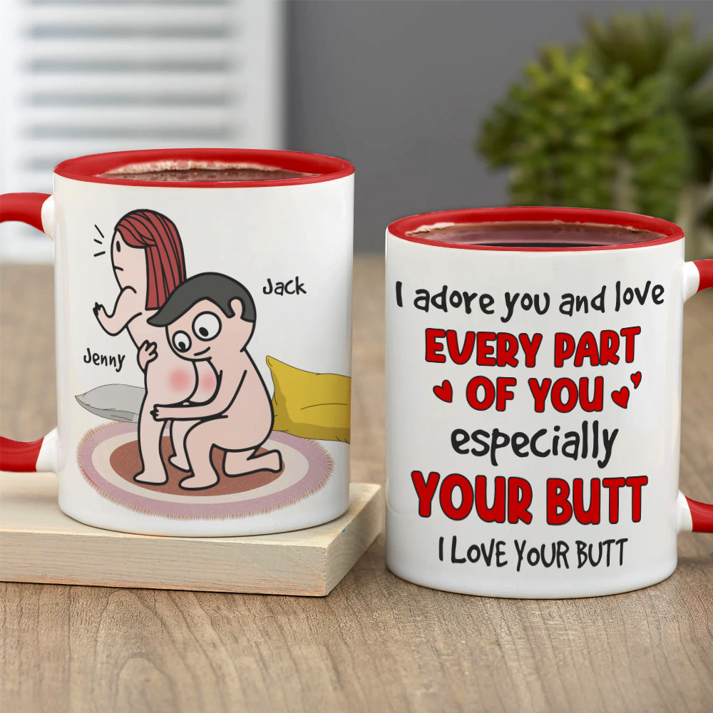 Funny Couple - Adore You And Love Your Butt - Personalized Tumbler - Gift For Couple - Tumbler Cup - GoDuckee