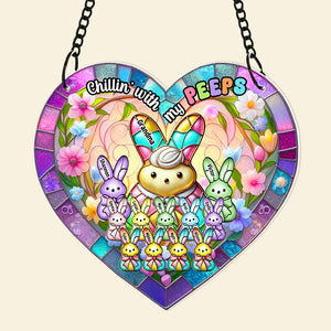 Personalized Gifts For Grandma Suncatcher Ornament, Chillin' With My Peep 01TGDT170225 - Ornament - GoDuckee
