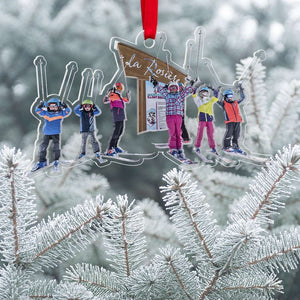 Skiing Custom Photo Acrylic Ornament, Gift For Skiing Partner, Family & Friends 01QHDT221123 - Ornament - GoDuckee