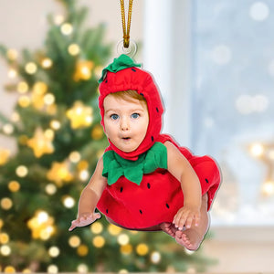 Custom Photo Gifts For Kids Ornament 02naqn140924 Food And Fruit Baby Ornament - Ornament - GoDuckee