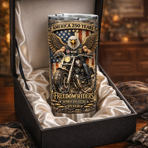Freedom Riders 250th Anniversary Tumbler - Personalized Gifts For Bikers 04TYLU090326 - Tumbler Cup - GoDuckee