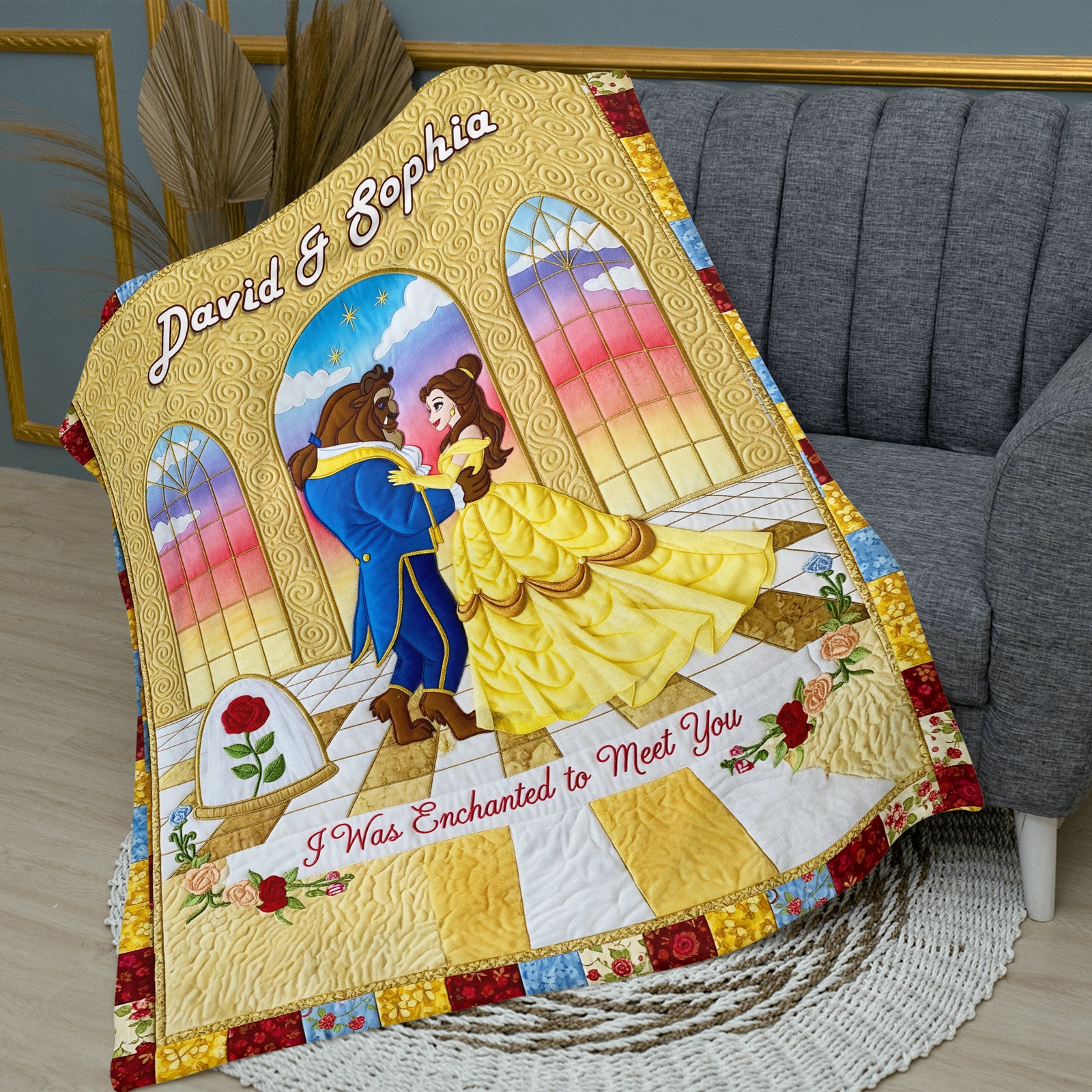 Enchanted Fairytale Couple Blanket - Personalized Gifts For Couples 04NALU160625 - Blanket - GoDuckee