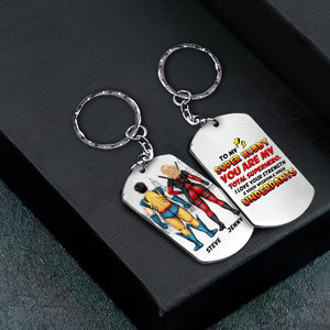 Romantic Couple, I Love Your Strength, Personalized Stainless Steel Keychain, Gifts For Couple, 03htpo220723tm - Keychains - GoDuckee