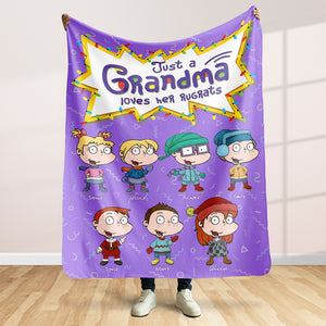 Personalized Gift for Grandma, Just A Grandma Loves Her Kids Blanket 03toqn151024hg - Blanket - GoDuckee