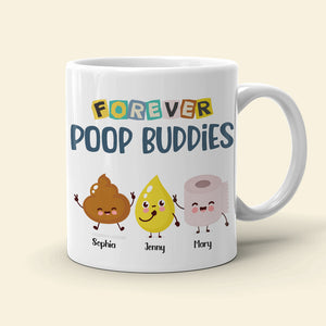 Forever Poop Buddies-Gift For Friends- Personalized Coffee Mug- Friends Poop Mug - Coffee Mug - GoDuckee