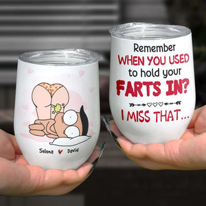 Remember When You Used To Hold Your Farts In, Personalized Coffee Mug, Funny Couple Mug, Couple Gift - Coffee Mug - GoDuckee
