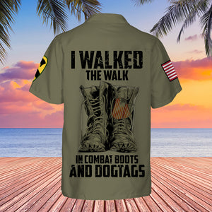 I Walked The Walk, Personalized Hawaiian Shirt, Soldier War, Gift For Soldier 09qnqn140623 - Hawaiian Shirts - GoDuckee
