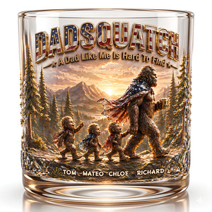 Wild Dad & Little Ones Round Glass - Personalized Gifts For Dads 02PADT280426 - Glass - GoDuckee