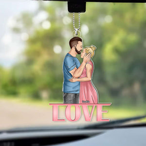 Romantic Couple, Forever Loving You, Personalized Car Ornament, Gifts For Couple - Ornament - GoDuckee