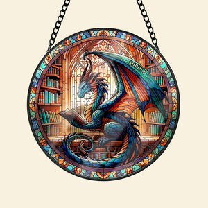 Personalized Gifts For Dragon Lovers Stained Glass 04acqn220824 - Ornament - GoDuckee