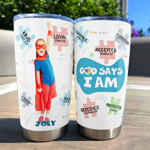 Personalized Custom Photo Gifts For Autism Kids Tumbler 03TGLU220225 - Tumbler Cup - GoDuckee