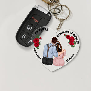 I'm Yours No Returns Or Refunds, Couple Personalized Keychain 05QHQN220623TM - Keychains - GoDuckee