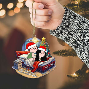 Personalized Gift for Couple, Naughty Couple Not So Silent Night Christmas Ornament 02TOMH031024HH - Ornament - GoDuckee