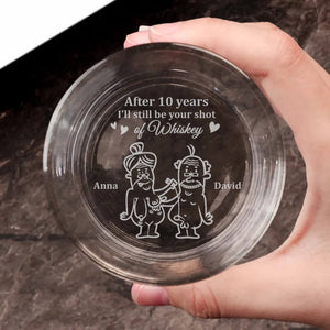 Personalized Gifts For Couple Engraved Whiskey Glass 05ohtn180624 - Drinkware - GoDuckee