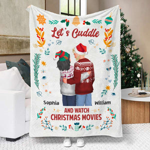 Let's Cuddle, Personalized Blanket, Gifts For Him Gifts For Her - Blanket - GoDuckee