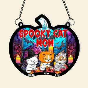 Personalized Halloween Gifts For Cat Lovers Acrylic Ornament 02TOMH020824 - Ornament - GoDuckee