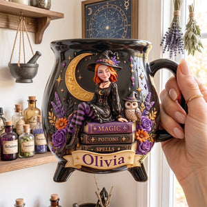 Witch Ceramic Cauldron Mug - Personalized Gifts 02totn180826 - Cauldron Mug - GoDuckee