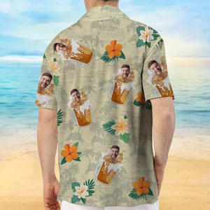 Custom Photo Gifts For Beer Man Hawaiian Shirt 03NATN070624 - Hawaiian Shirts - GoDuckee