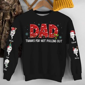 Dad, Thanks For Not Pulling Out, Gift For Dad, Personalized AOP Shirt, Funny Sperm Kids Shirt, Christmas Gift - AOP Products - GoDuckee