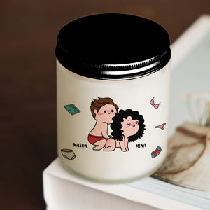 Personalized Gifts For Couple Scented Candle Roses Are Red Nuts Are Brown - Scented Candle - GoDuckee
