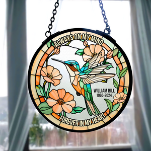 Personalized Heaven Hummingbird Suncatcher, In Loving Memory Of The Lost Loved One 03qhpu280225 - Ornament - GoDuckee