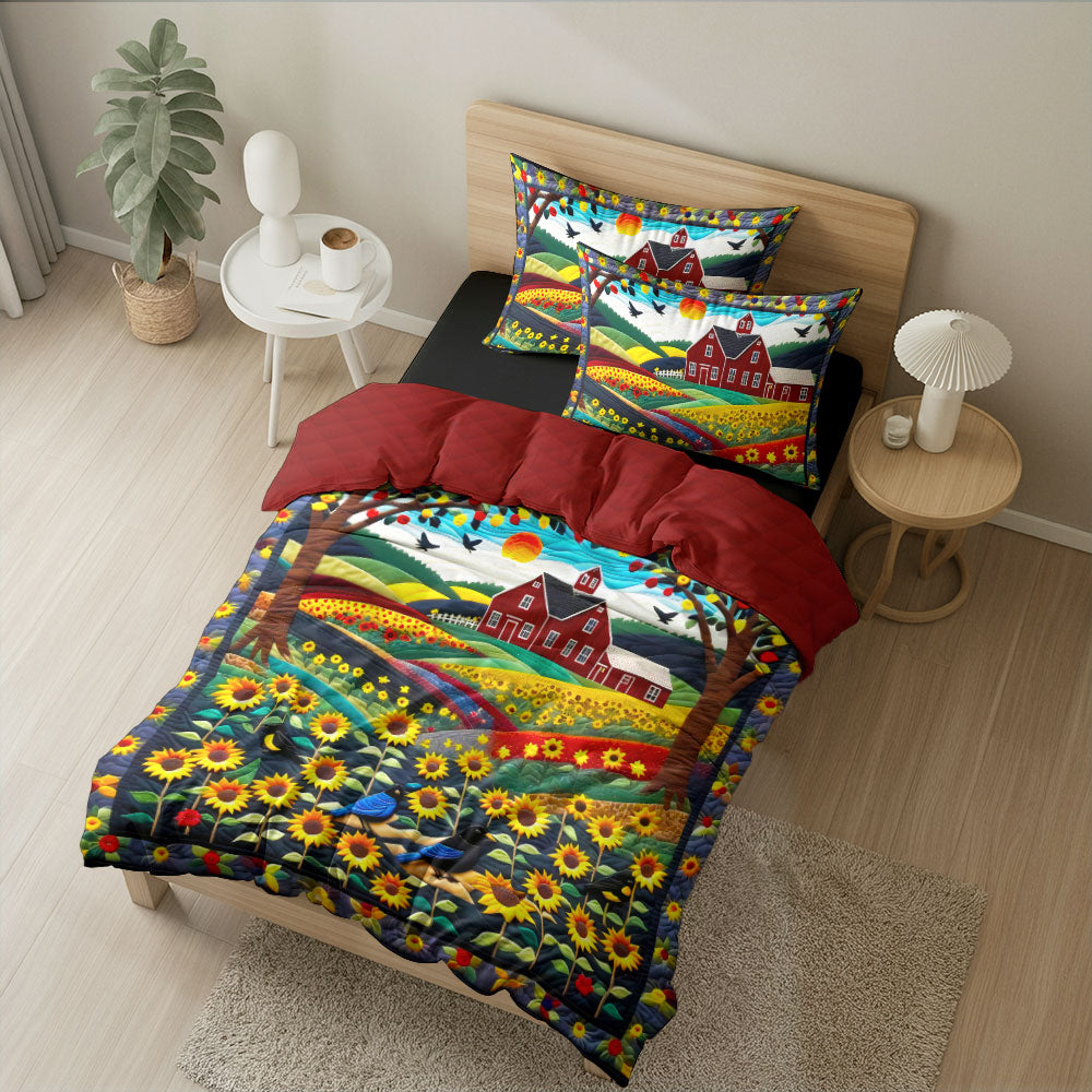 Gifts For Farm Lover Quilt Bed Set 065huti180125 - Blanket - GoDuckee