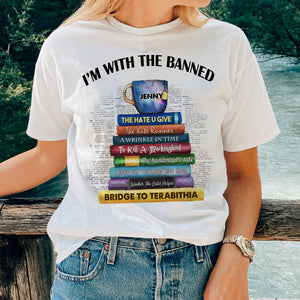 I'm With The Banned, Gift For Book Lover, Personalized Shirt, Custom Title Book Shirt - Shirts - GoDuckee