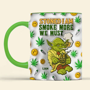 Personalized Gifts For Stoner White Mug, Green Animal Smoke Weed 04napu200724 - Coffee Mug - GoDuckee