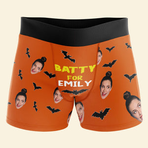 Personalized Gifts For Couple Boxer Briefs Custom Face Photo Halloween 01XQMH020824 - Boxer Briefs - GoDuckee