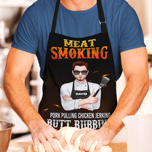 Personalized Gifts For Dad Aprons Meat Smoking 02KAHN060224TM - Aprons - GoDuckee