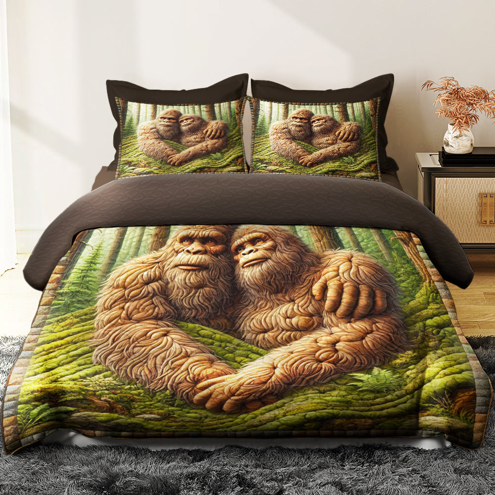 Gifts For Bigfoot Couple Quilt Bedding Set Special Line 01TODT160125 - Blanket - GoDuckee
