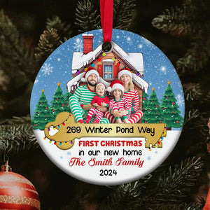 Custom Photo Gift for Family, First Christmas In New Home Ornament 02TODT111024 - Ornament - GoDuckee